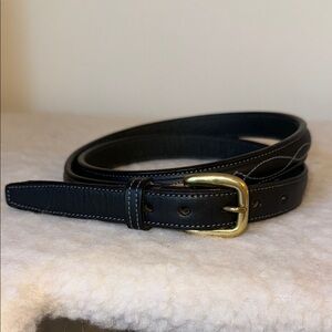 Tory Black Bridle Leather Belt